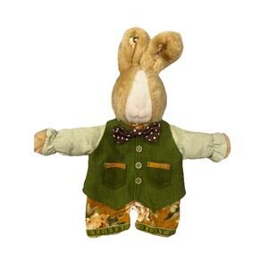 Vintage Bunny Rabbit Hand Puppet Long Ears Plush Soft Toy Easter